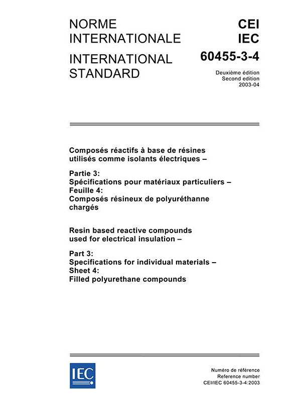 Cover IEC 60455-3-4:2003